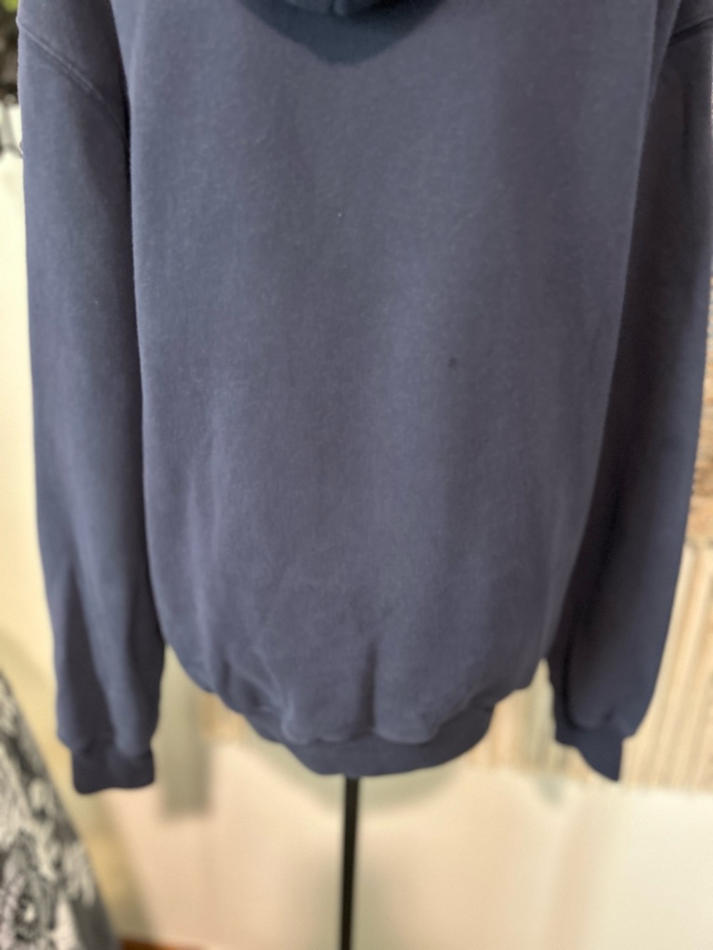 Hollister Navy Logo Hoodie Sweatshirt - Picture 7 of 8